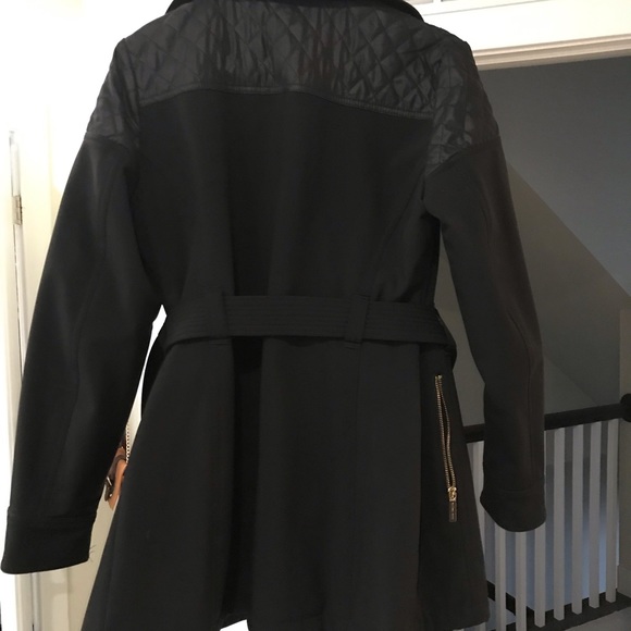 Michael Kors Belted Front Zip Fleece-lined Coat - Picture 3 of 5